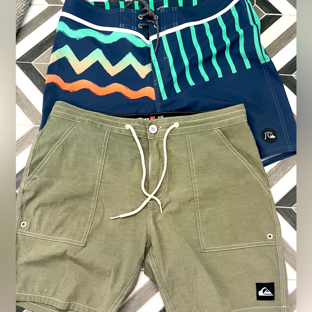 Bundle! Men’s Quiksilver board shorts. Size 32. Great price for 2 pairs!